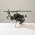 Apache Helicopter Recycled Metal Sculpture