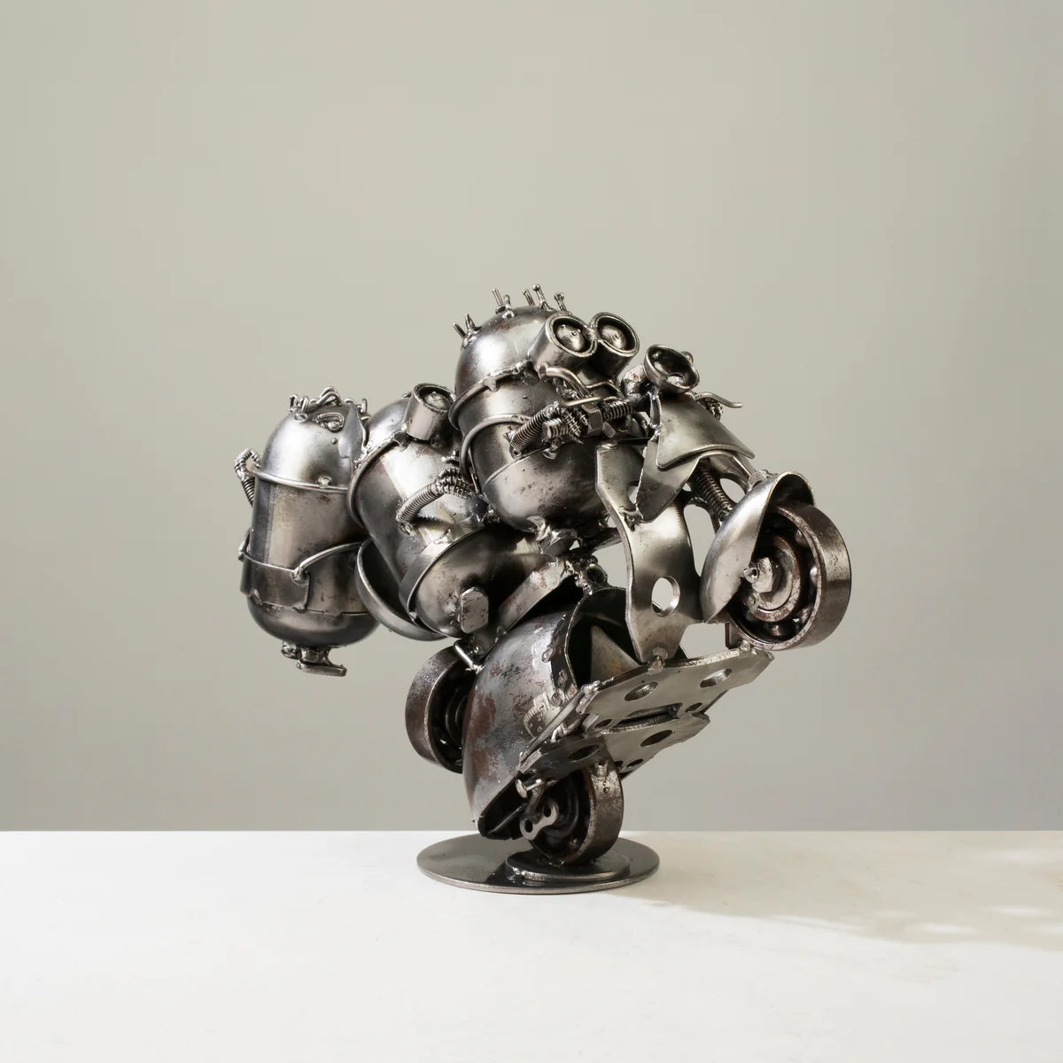 Minion Party Moped Inspired Recycled Metal Sculpture