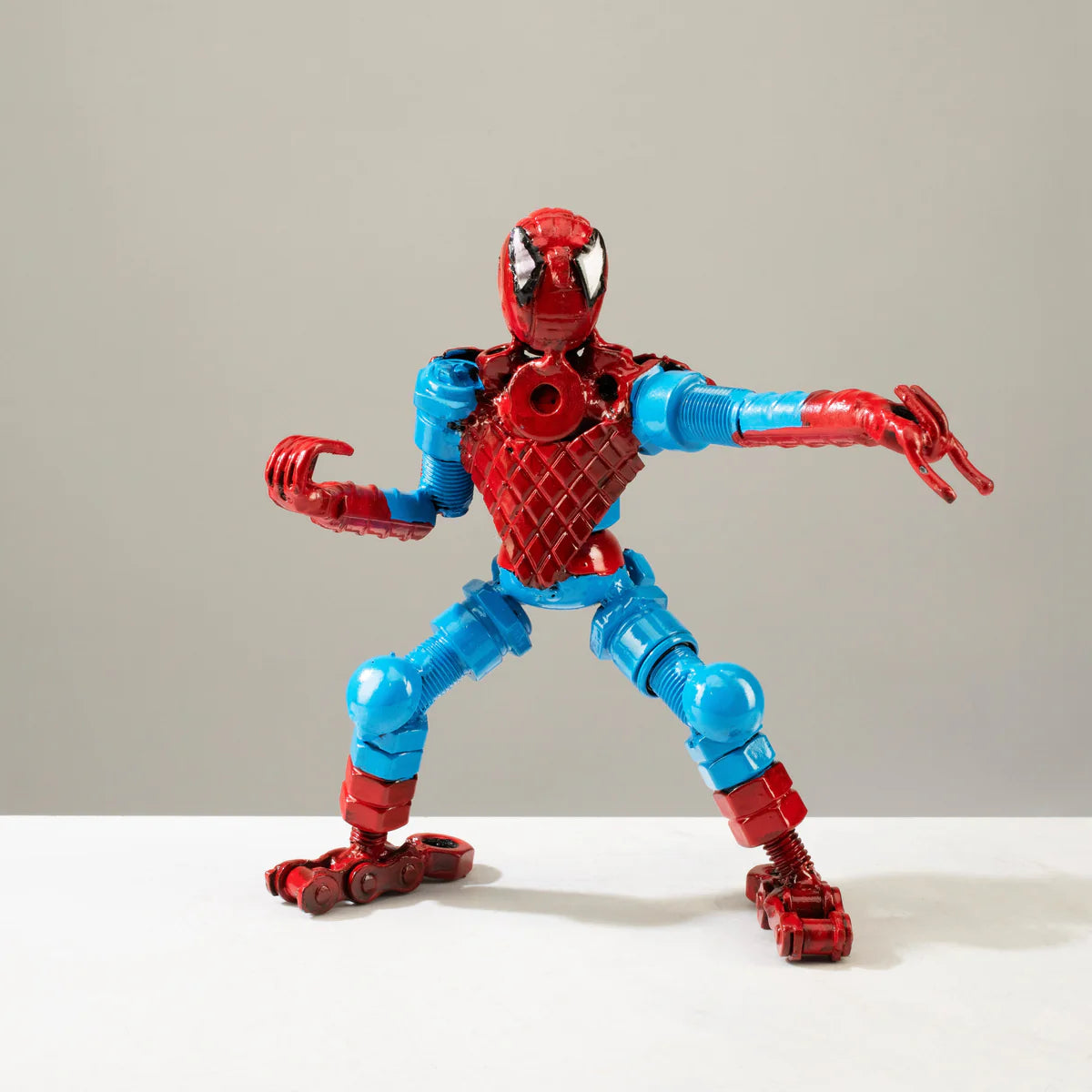 Spider Man Inspired Recycled Metal Sculpture