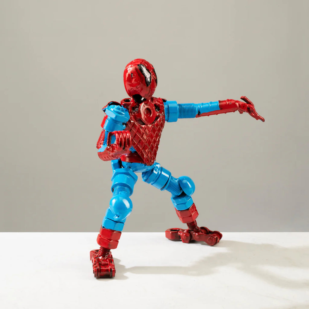 Spider Man Inspired Recycled Metal Sculpture