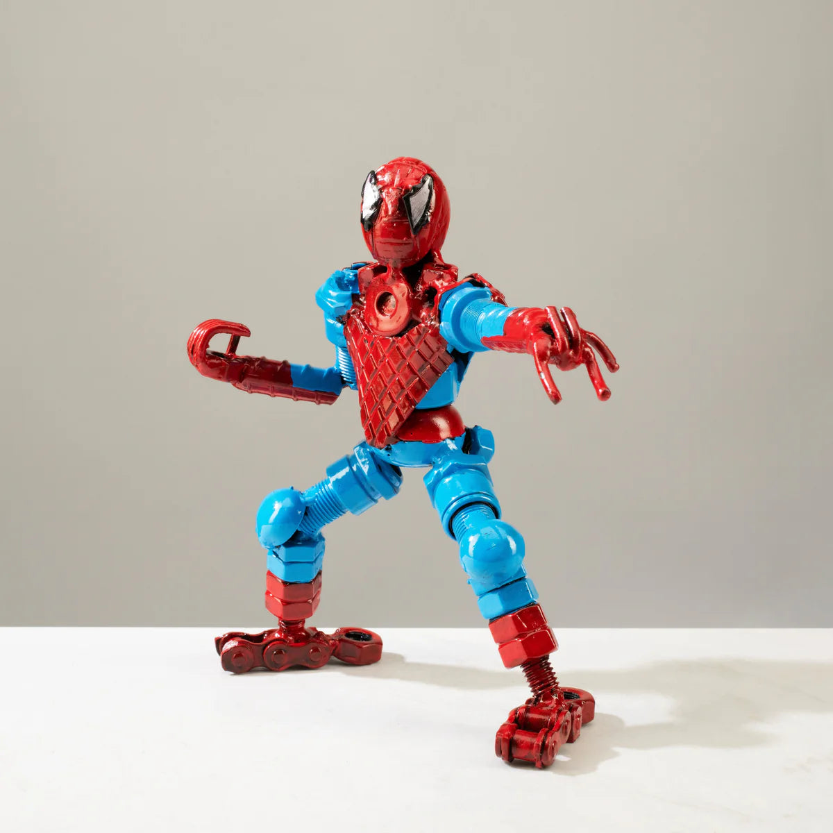 Spider Man Inspired Recycled Metal Sculpture