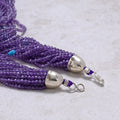 amethyst 2.7mm sterling silver necklace clasp detail