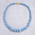 aquamarine graduated gemstone necklace full view