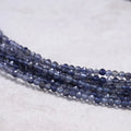 iolite 3mm multi-strand necklace gemstone detail