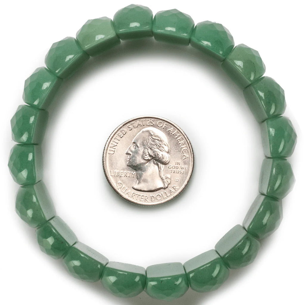 Aventurine Faceted Elastic Gemstone Bracelet