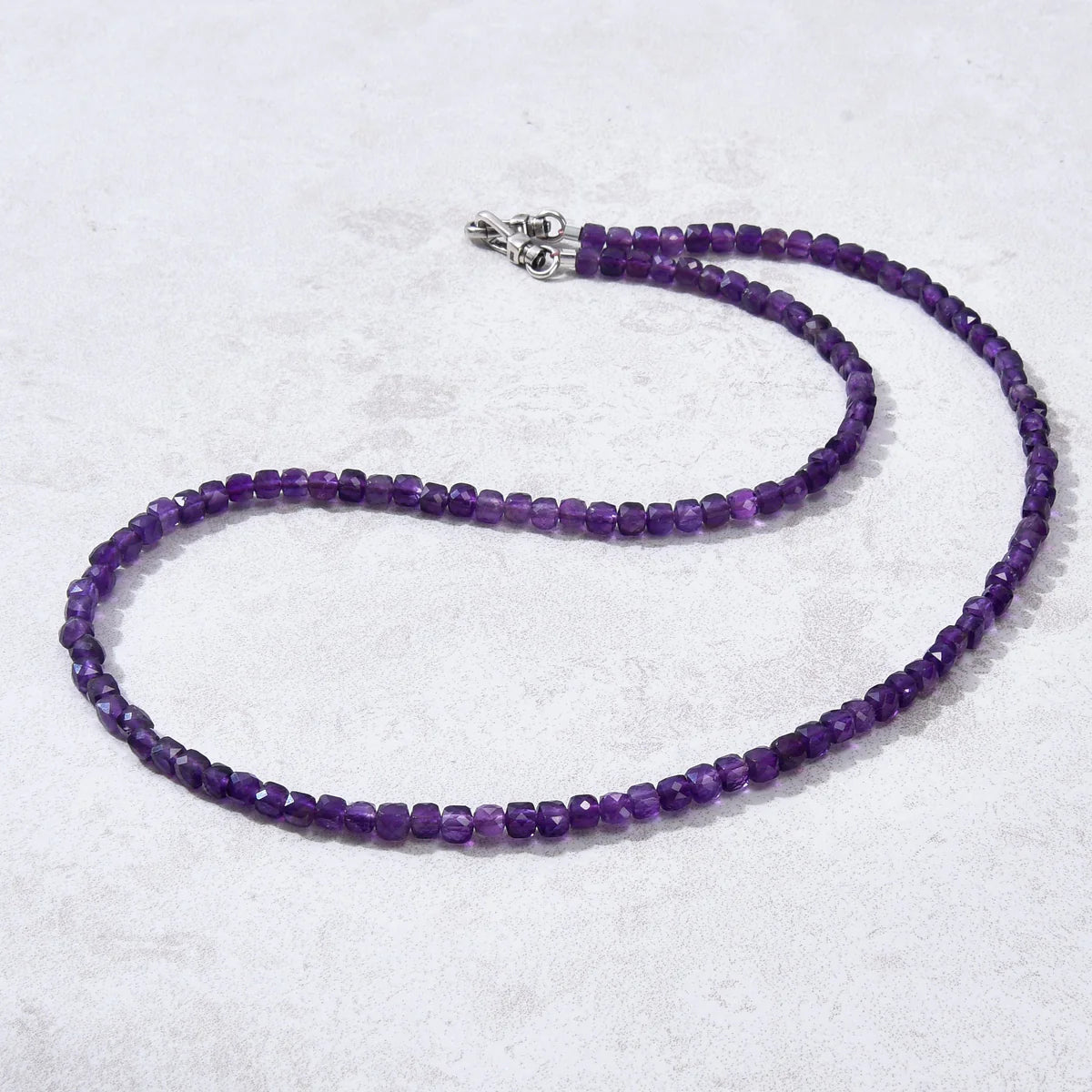 4mm Faceted Cube 21" Necklace / Multi wrap Bracelet