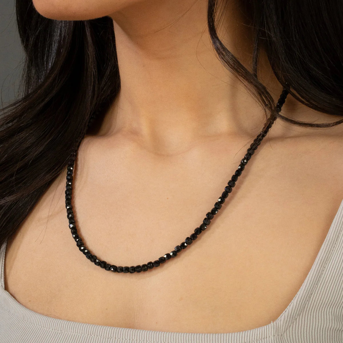 4mm Faceted Cube 21" Necklace / Multi wrap Bracelet