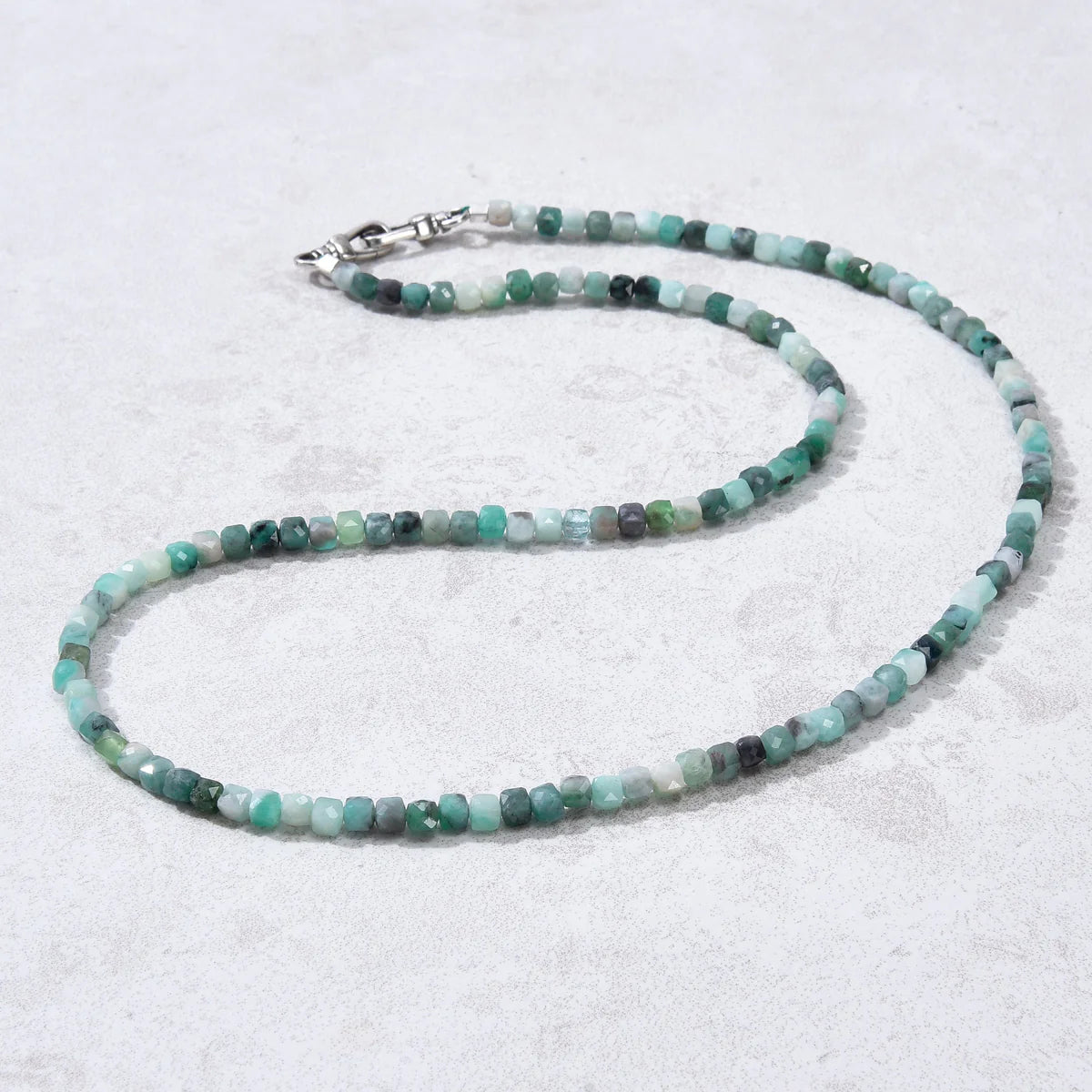 4mm Faceted Cube 21" Necklace / Multi wrap Bracelet