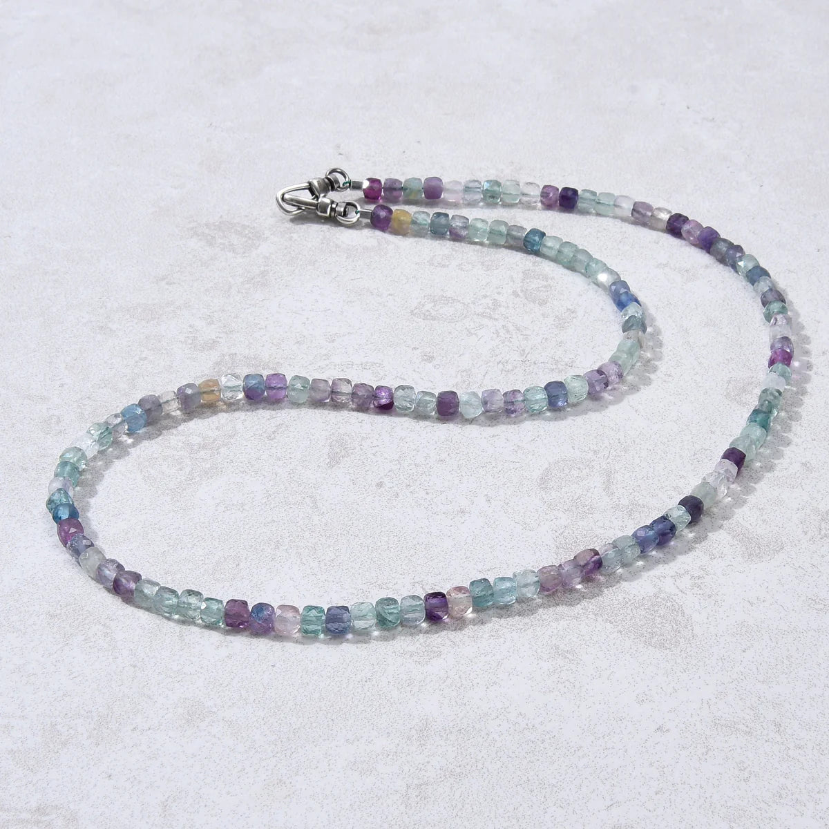 4mm Faceted Cube 21" Necklace / Multi wrap Bracelet