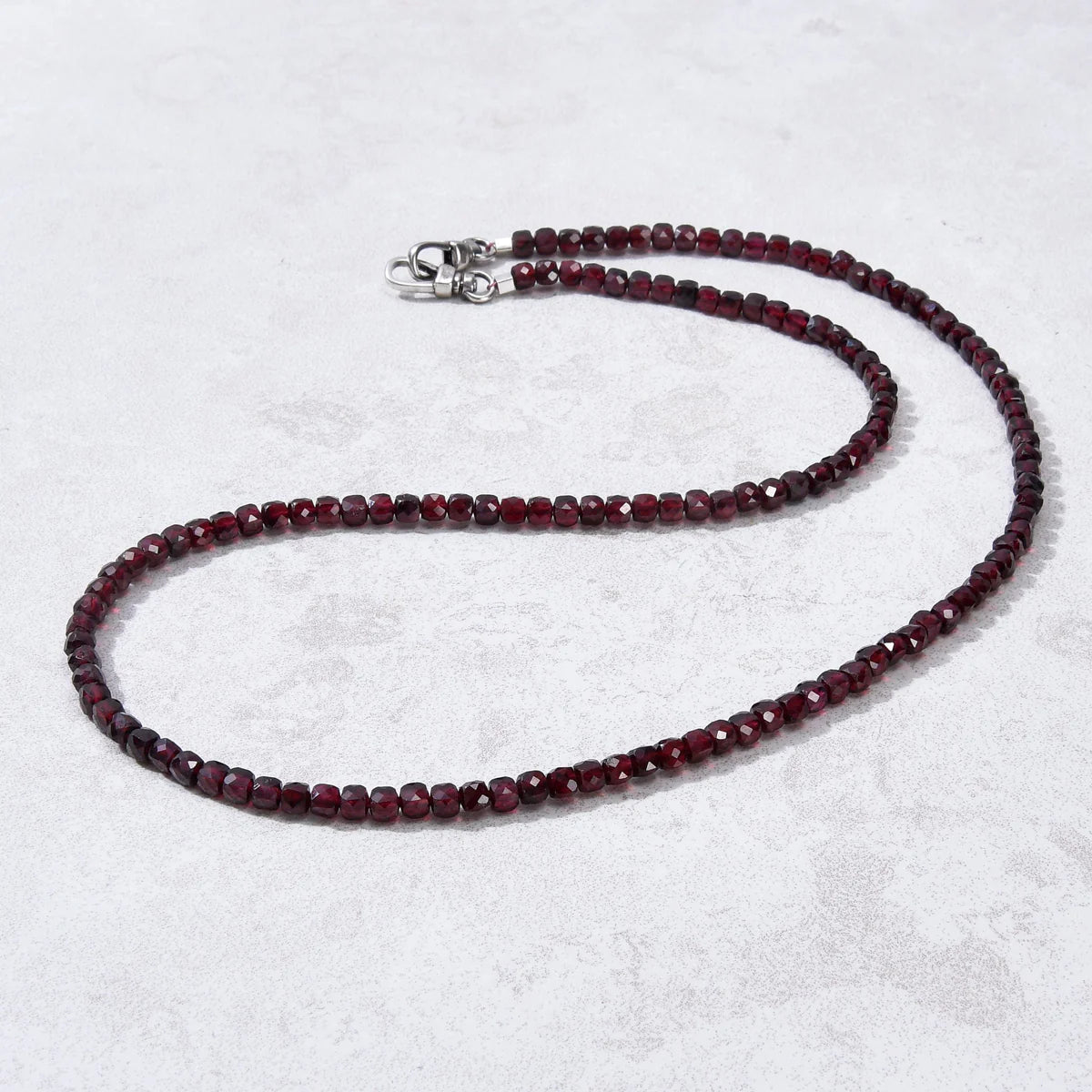 4mm Faceted Cube 21" Necklace / Multi wrap Bracelet