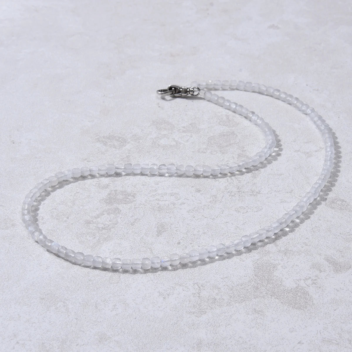 4mm Faceted Cube 21" Necklace / Multi wrap Bracelet