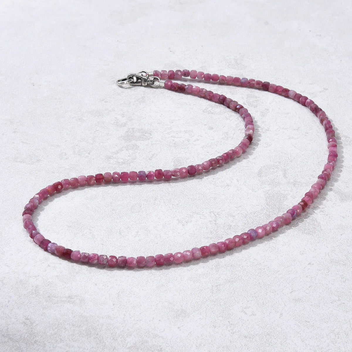 4mm Faceted Cube 21" Necklace / Multi wrap Bracelet