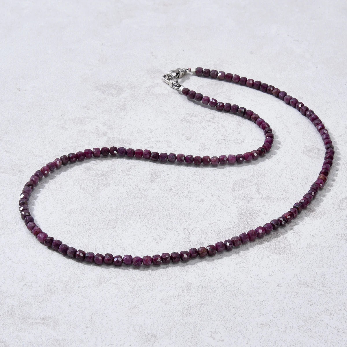 4mm Faceted Cube 21" Necklace / Multi wrap Bracelet