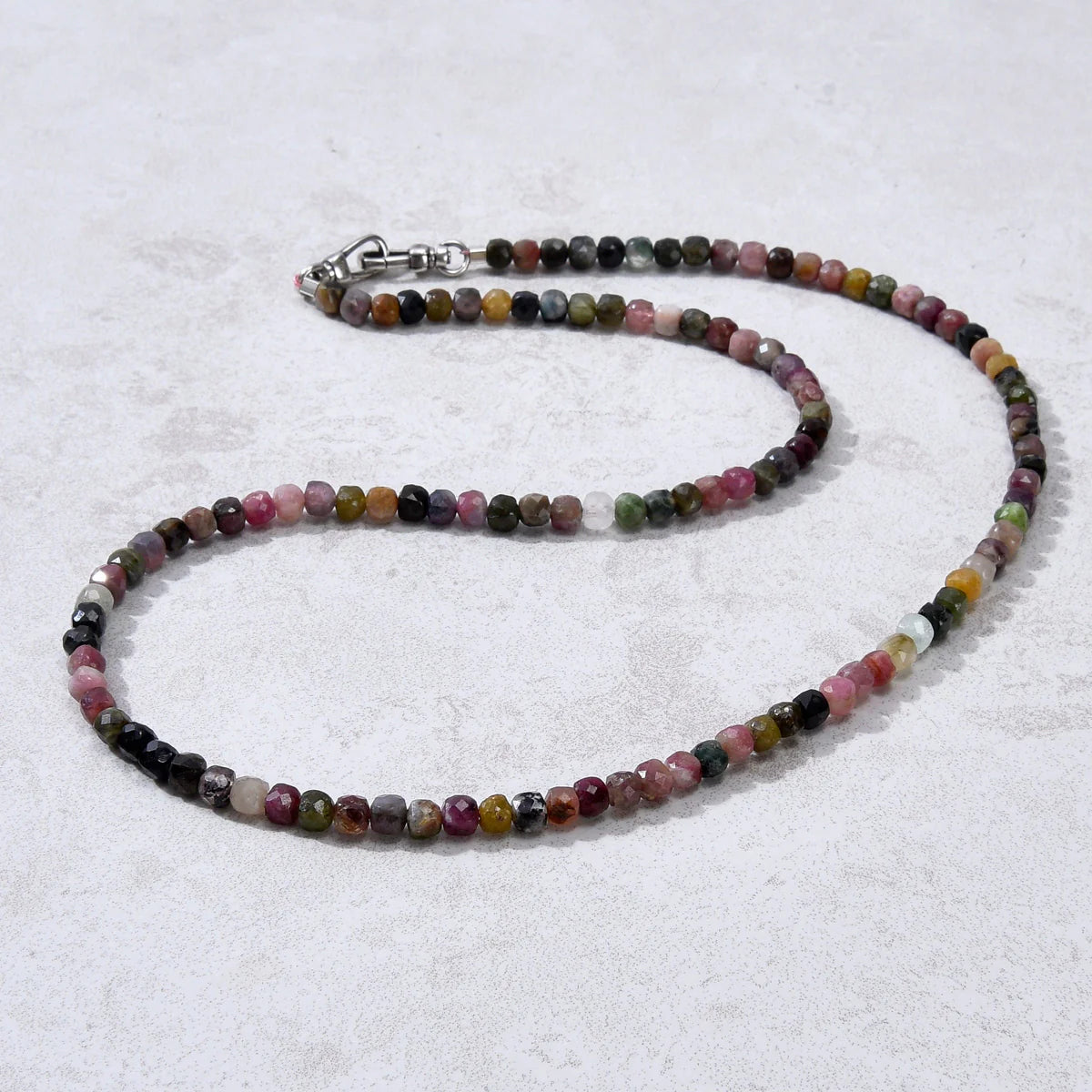 4mm Faceted Cube 21" Necklace / Multi wrap Bracelet