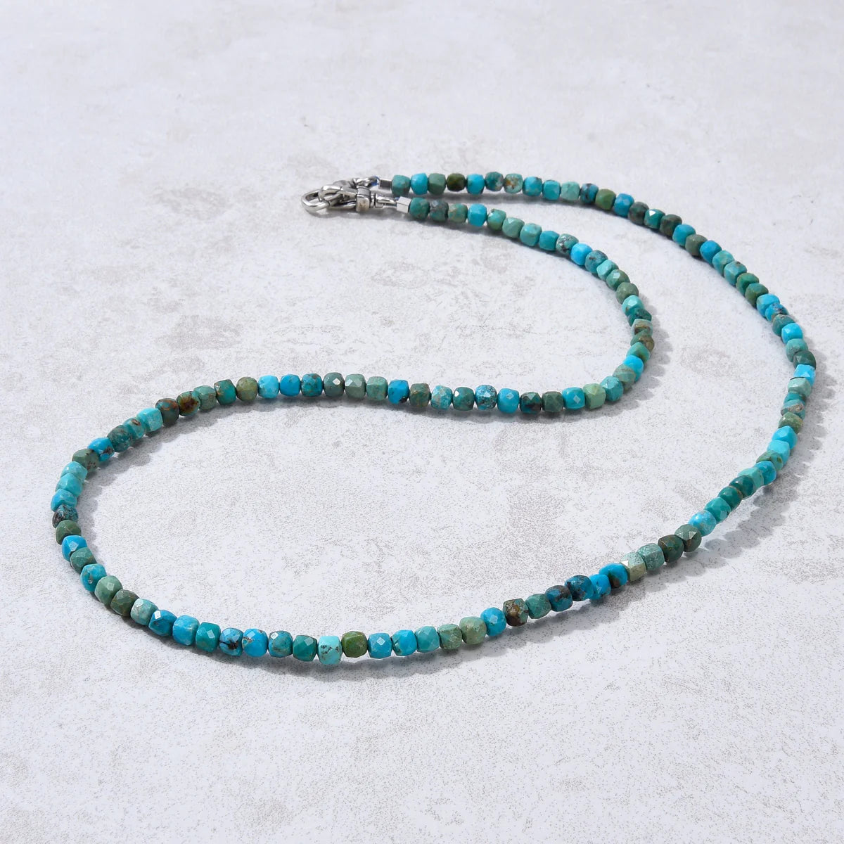 4mm Faceted Cube 21" Necklace / Multi wrap Bracelet