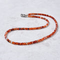 carnelian 21 inch necklace full view