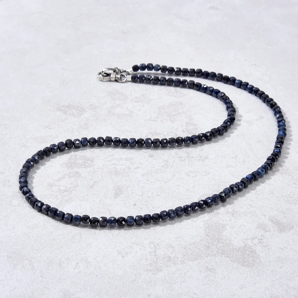 dark sapphire 21 inch necklace full view