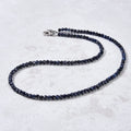 dark sapphire 21 inch necklace full view