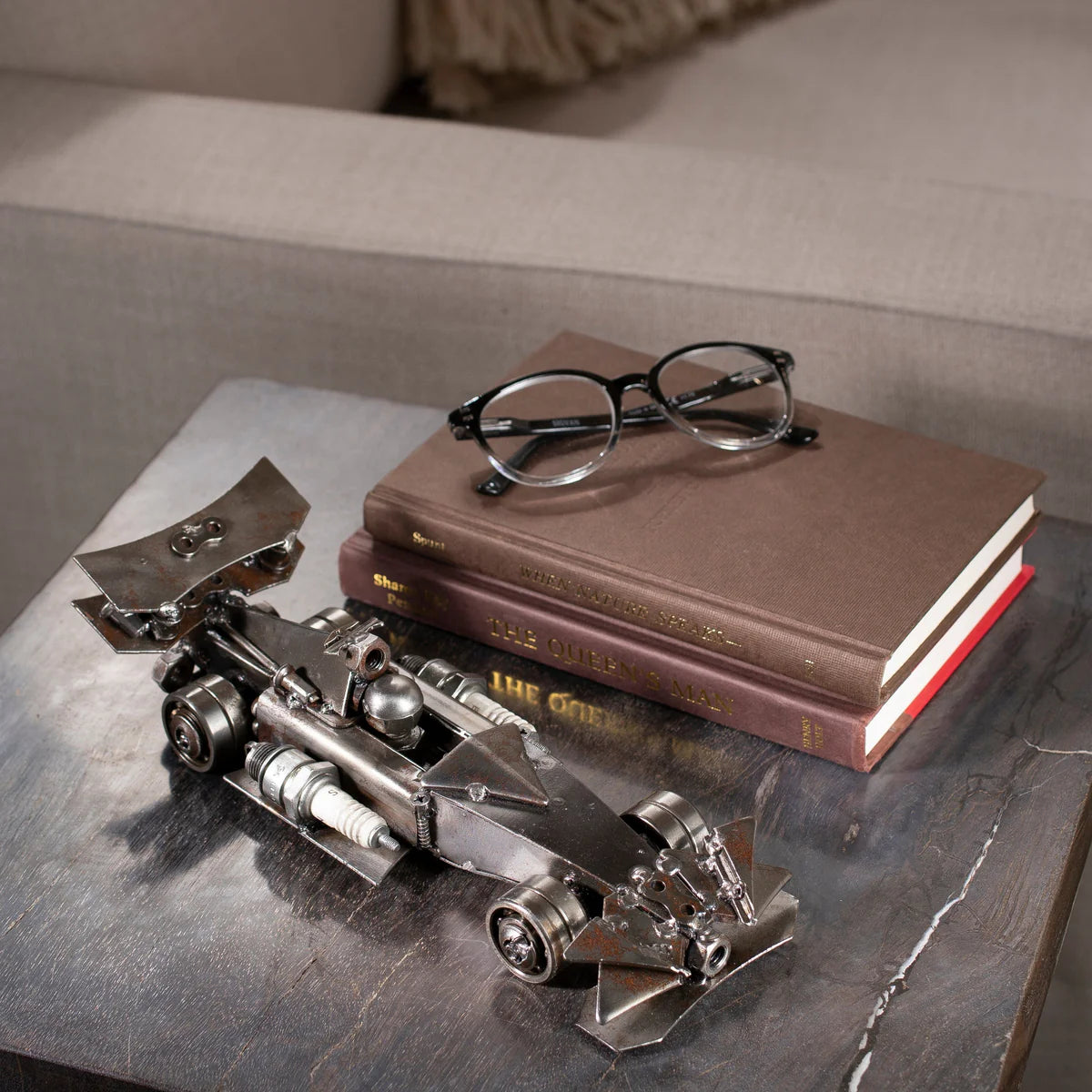10.5" F1 (Formula 1) Recycled Metal Car