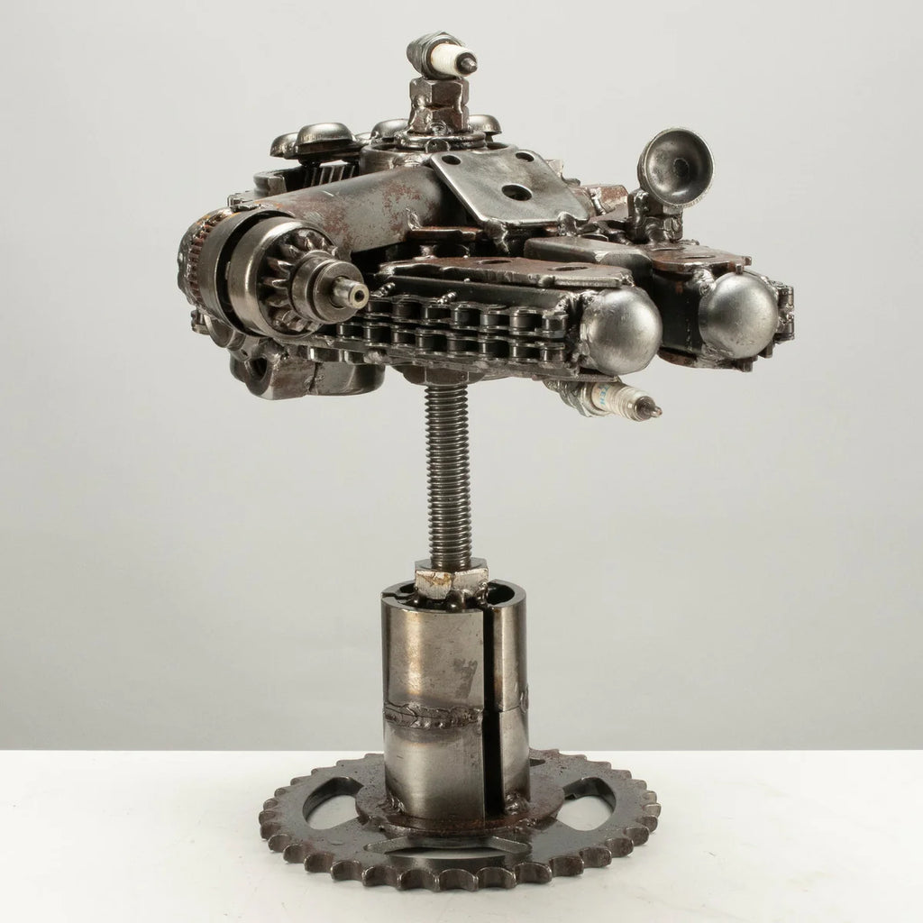 10" Millennium Falcon Inspired Recycled Metal Art