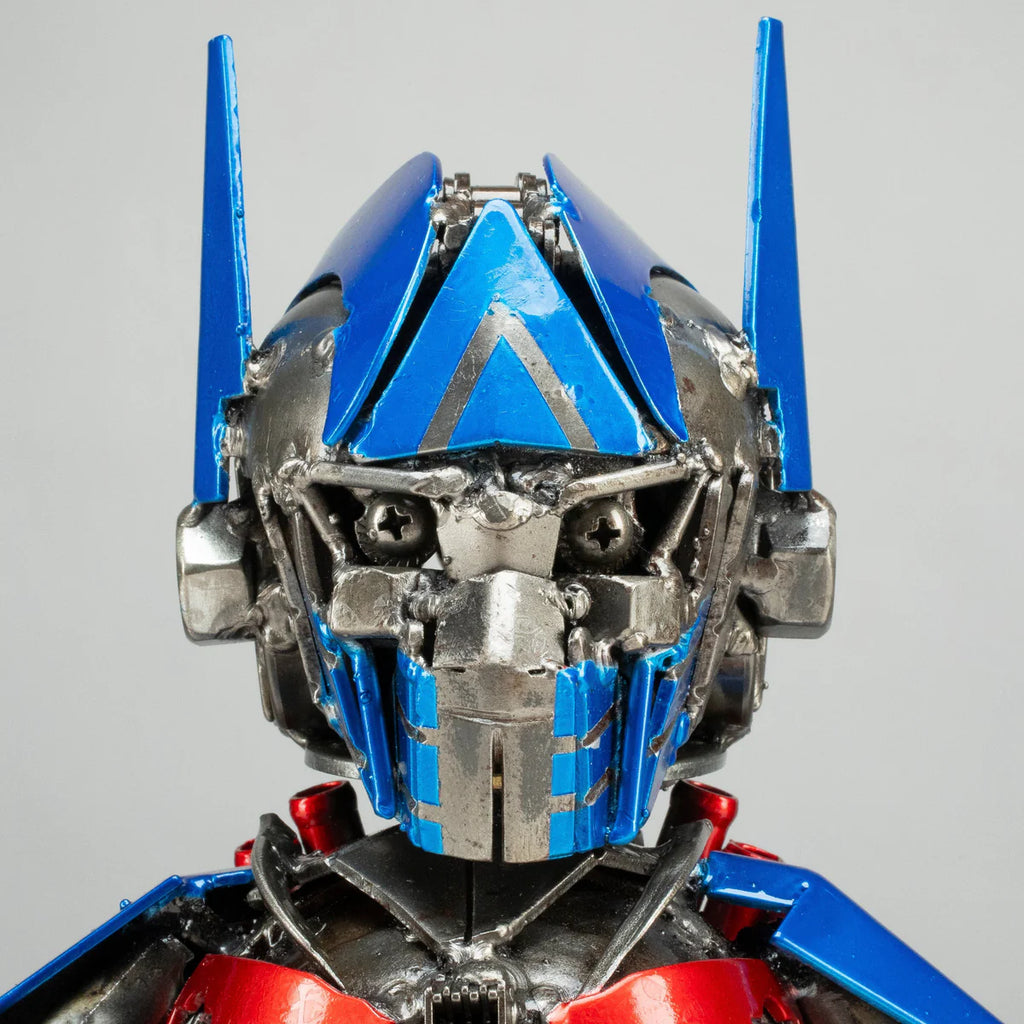 10" Optimus Prime Inspired Recycled Metal Sculpture