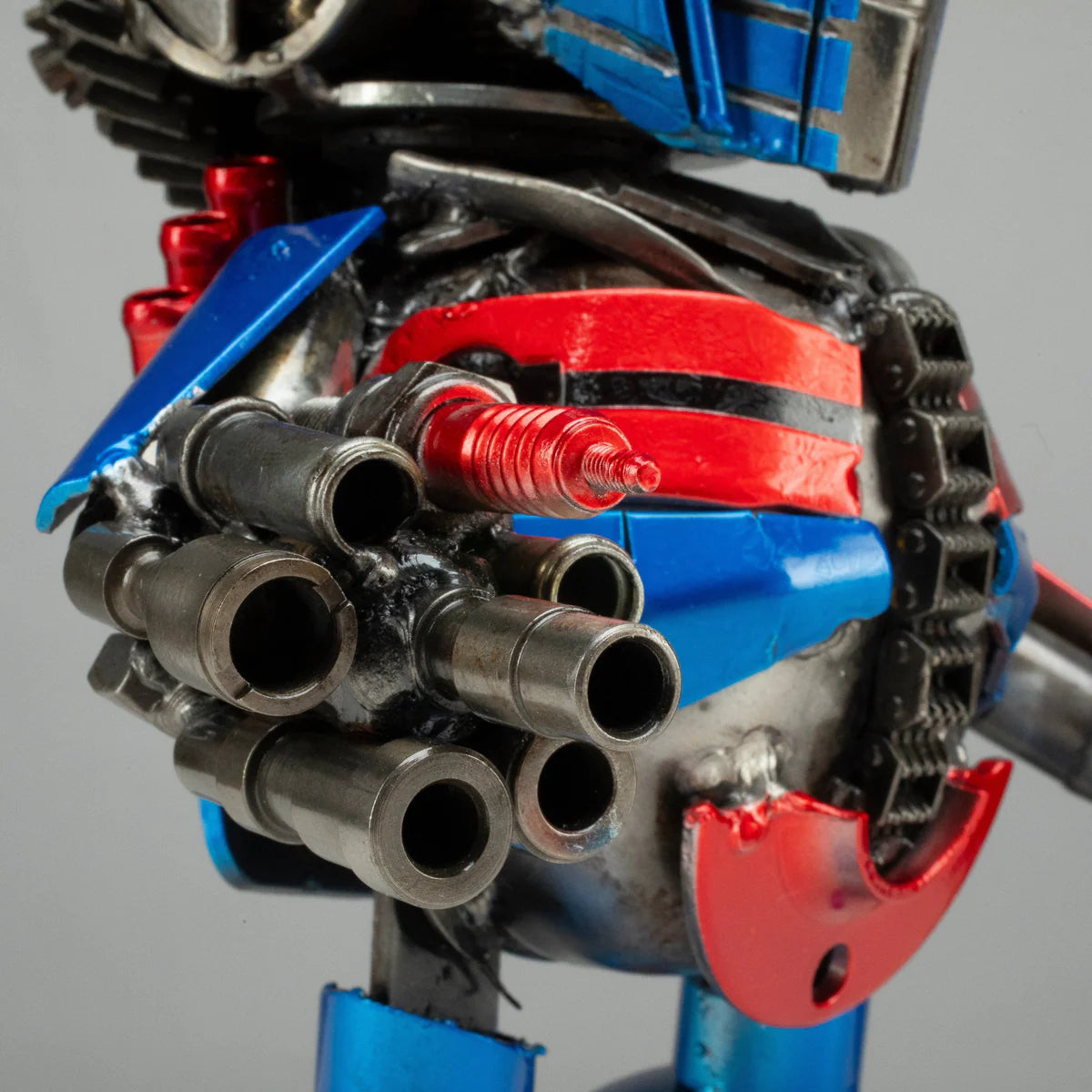 10" Optimus Prime Inspired Recycled Metal Sculpture