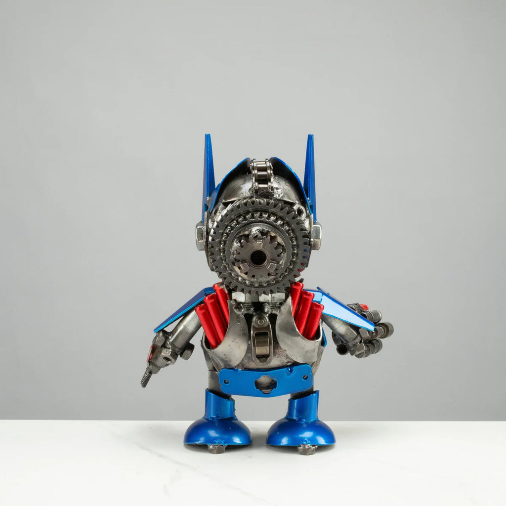 10" Optimus Prime Inspired Recycled Metal Sculpture
