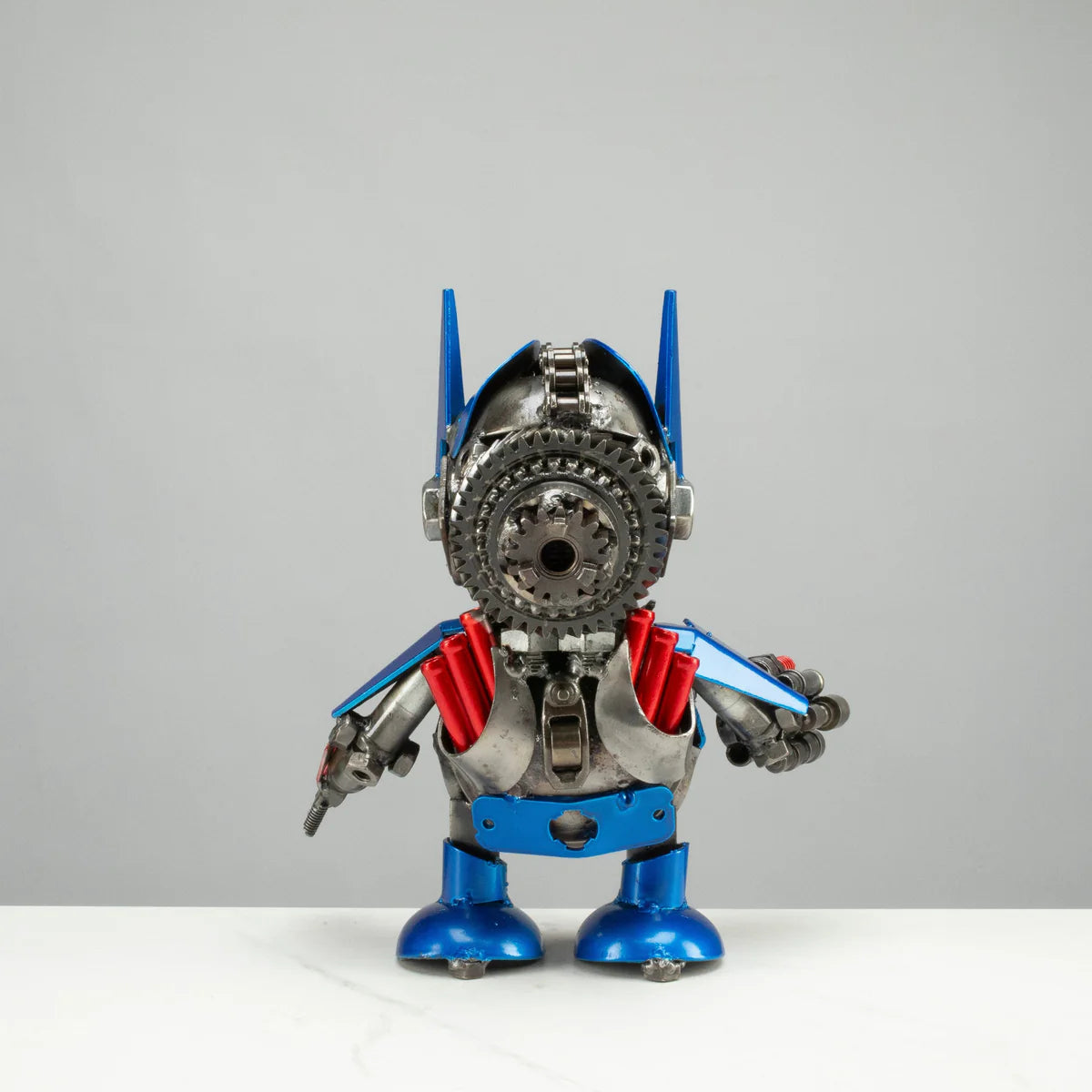 10" Optimus Prime Inspired Recycled Metal Sculpture