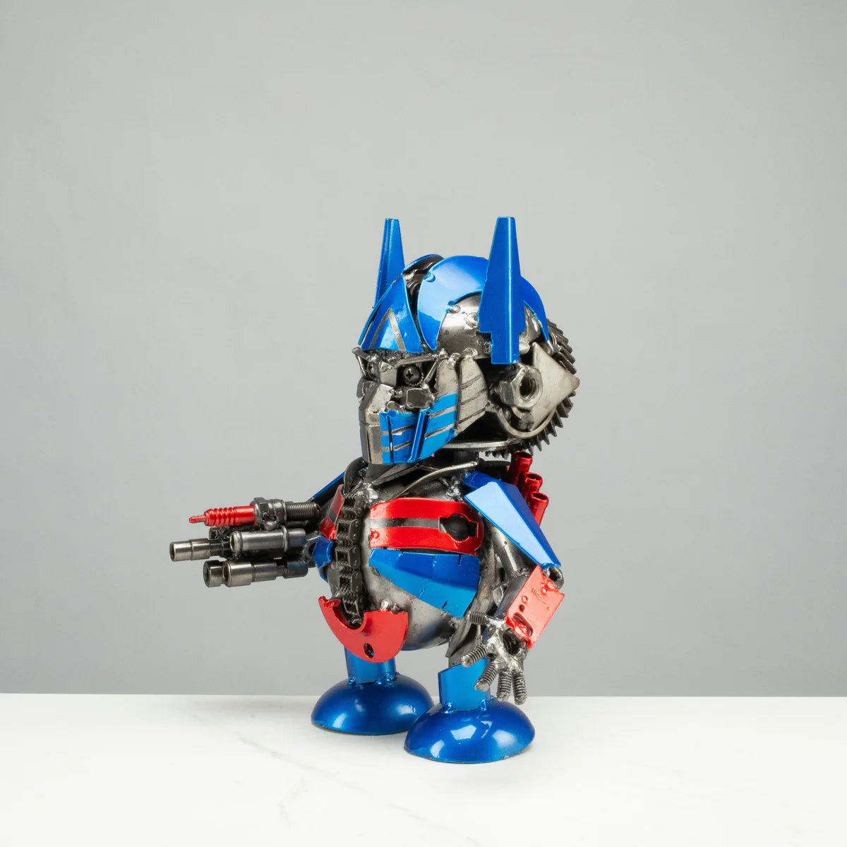 10" Optimus Prime Inspired Recycled Metal Sculpture