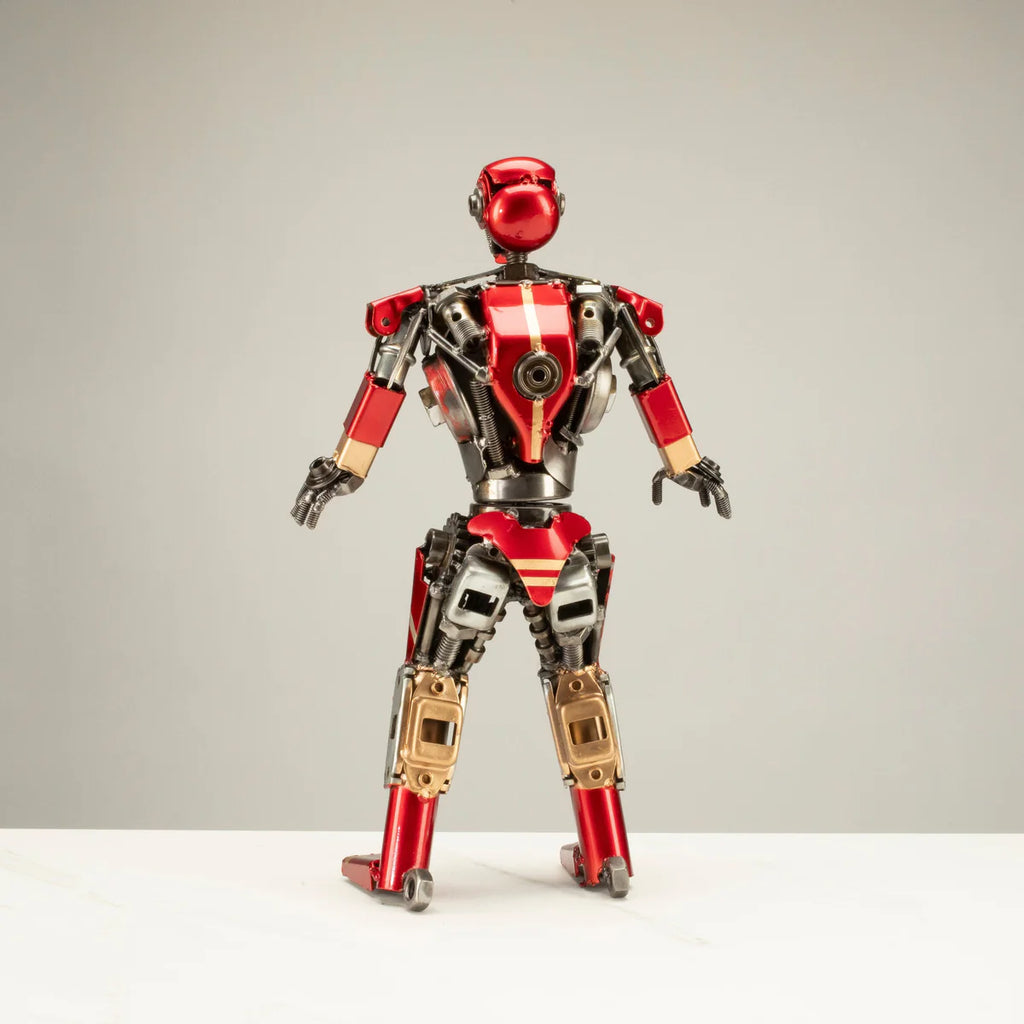 16" Iron Man Inspired Recycled Metal Art Sculpture