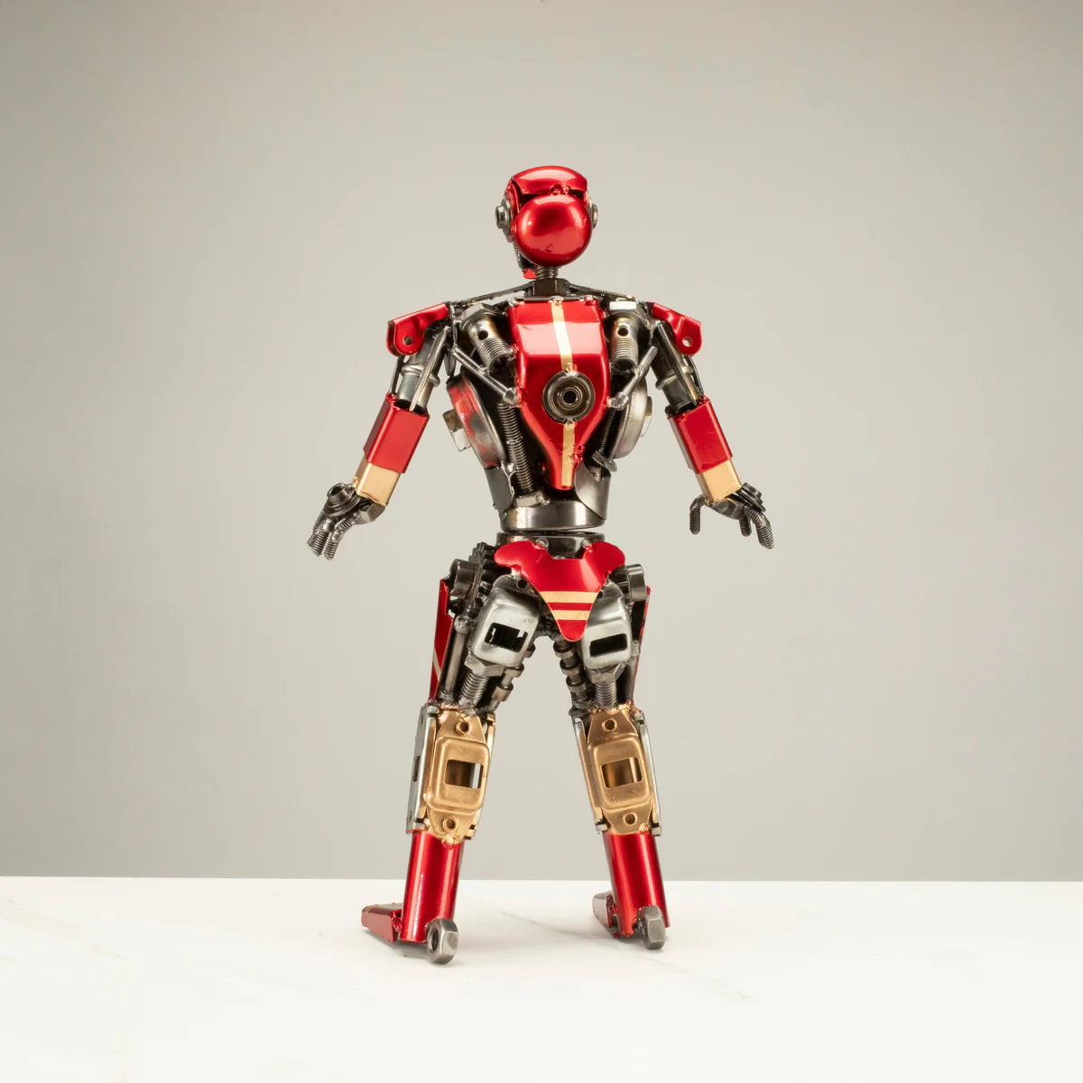 16" Iron Man Inspired Recycled Metal Art Sculpture