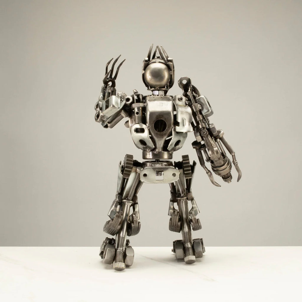 16" Megatron Inspired Recycled Metal Art Sculpture