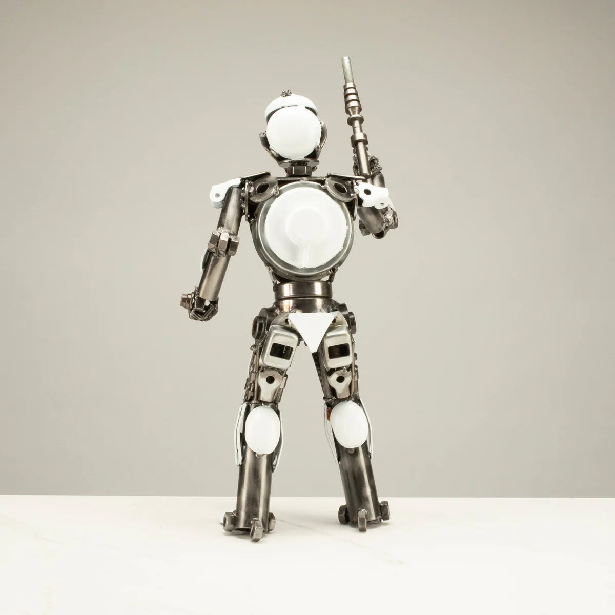 16" Storm Trooper Inspired Recycled Metal Sculpture