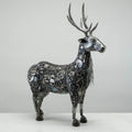 26" Reindeer Recycled Metal Art Sculpture