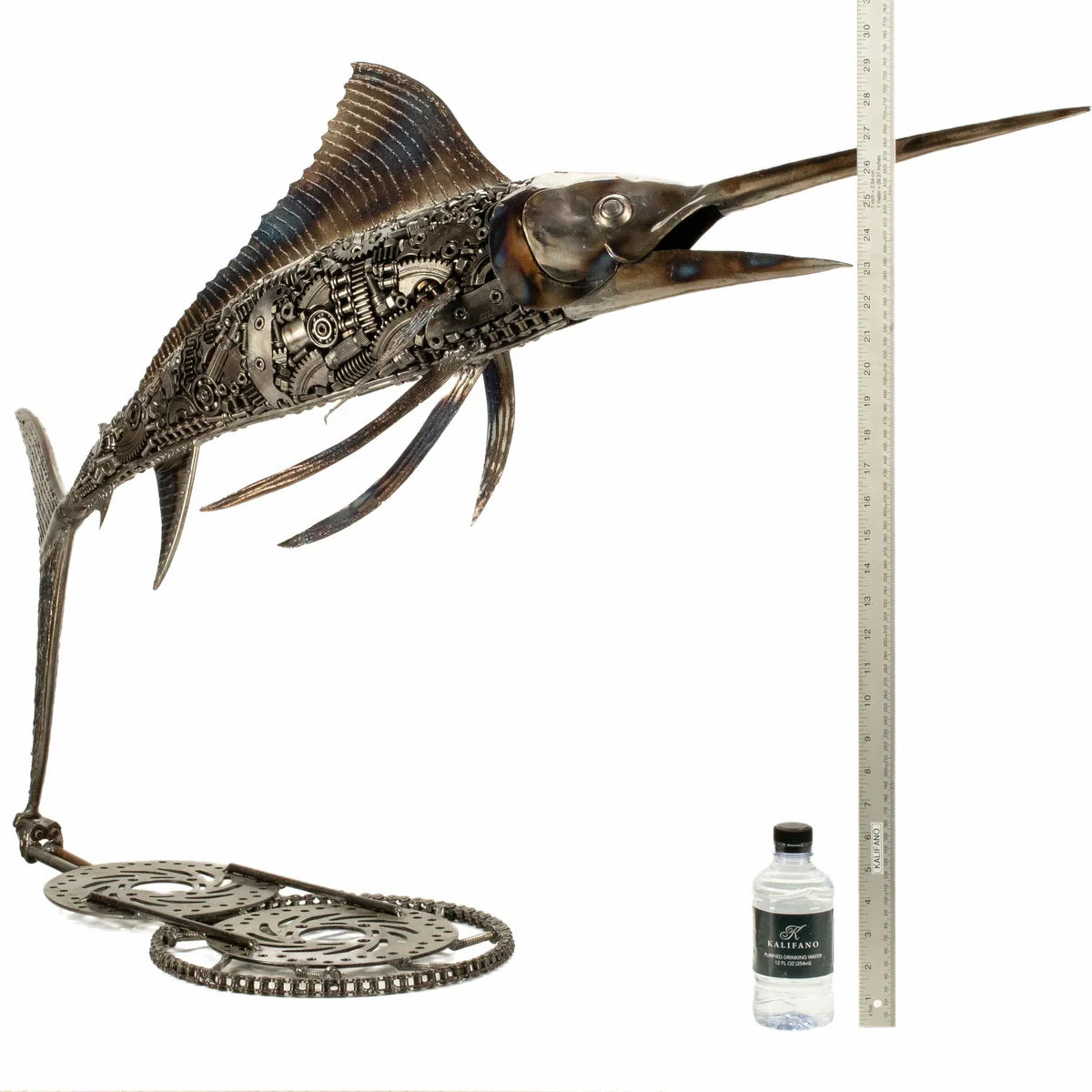 50" Swordfish / Marlin Inspired Recycled Metal Art Sculpture
