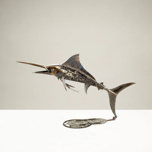 50" Swordfish / Marlin Inspired Recycled Metal Art Sculpture