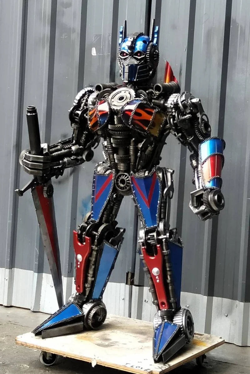 55" Optimus Prime Inspired Recycled Metal Art Sculpture