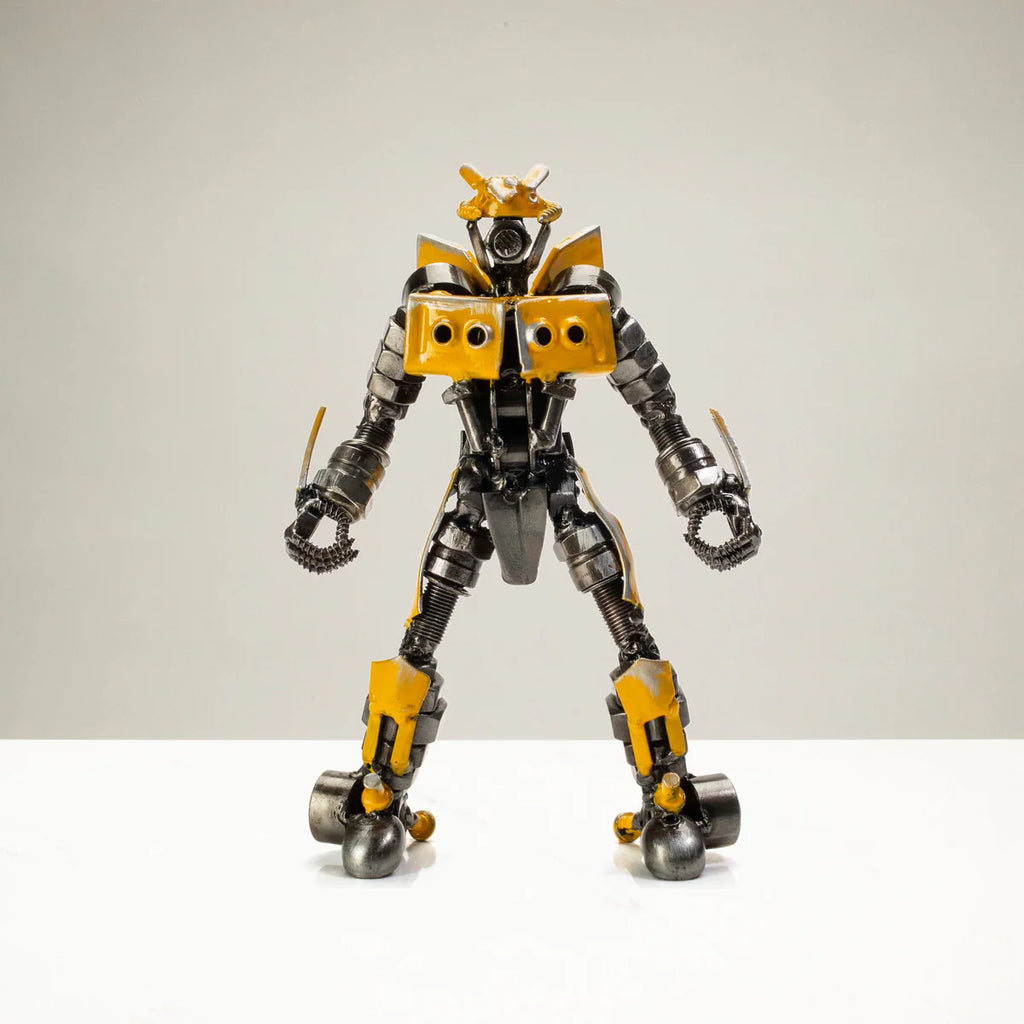 7" Bumblebee Inspired Recycled Metal Sculpture