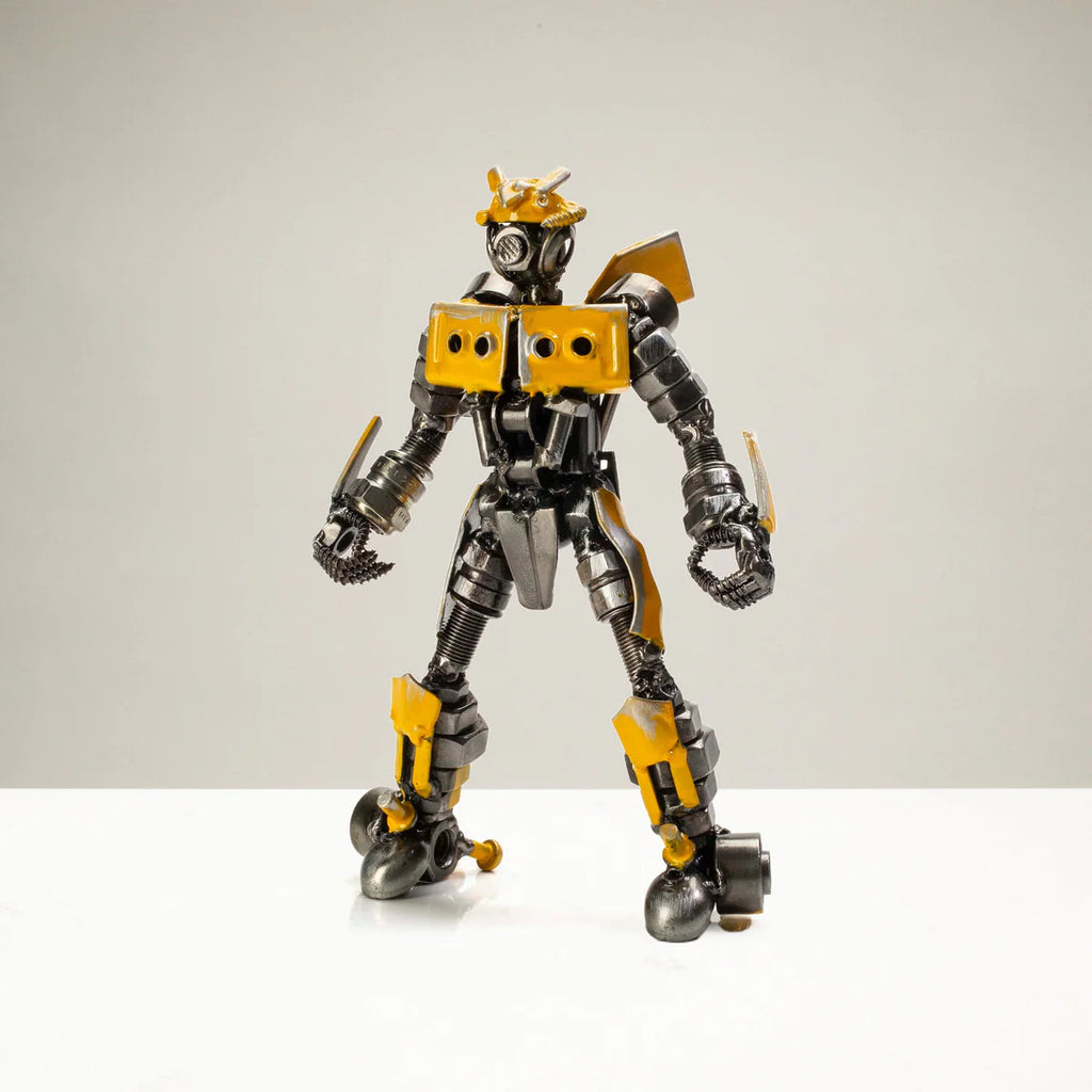 7" Bumblebee Inspired Recycled Metal Sculpture