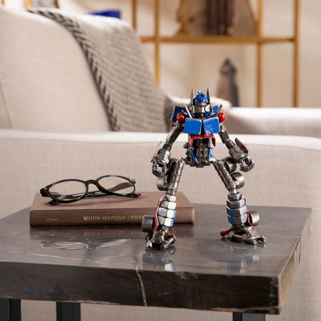 7" Optimus Prime Inspired Recycled Metal Sculpture