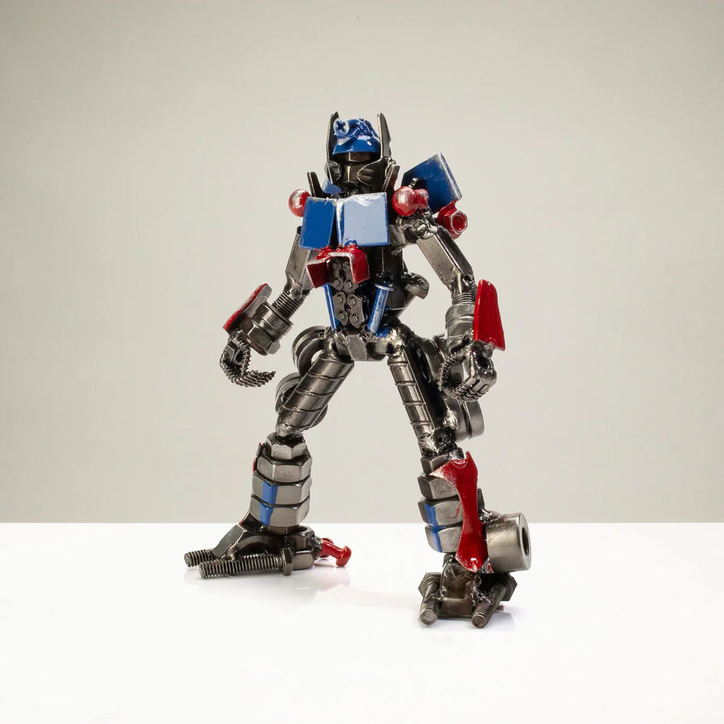 7" Optimus Prime Inspired Recycled Metal Sculpture