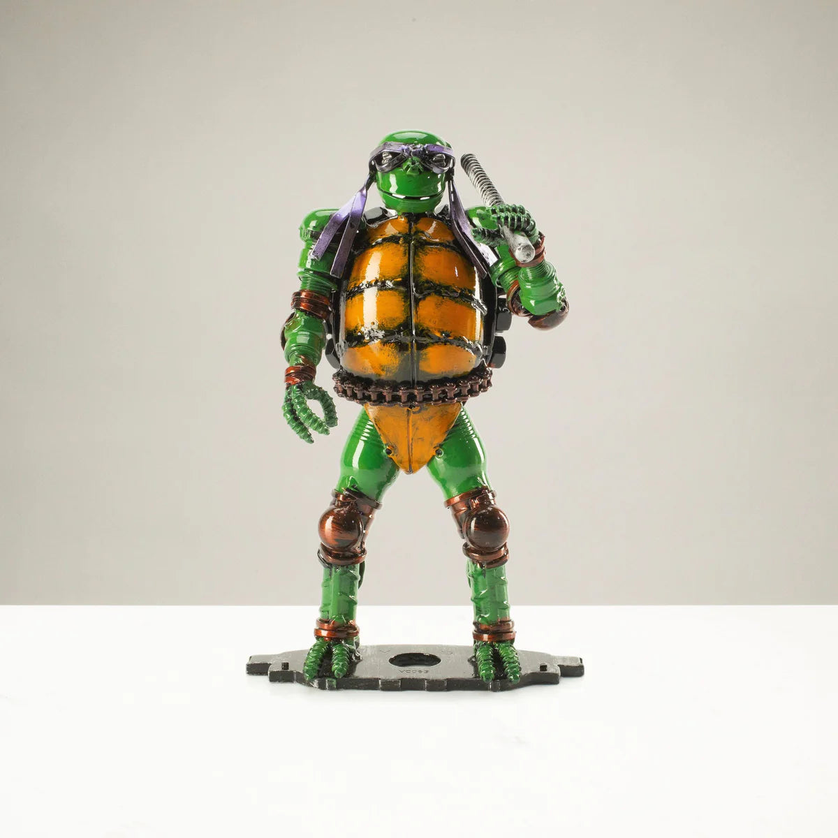 9.5" Donatello Ninja Turtle Inspired Recycled Metal Sculpture