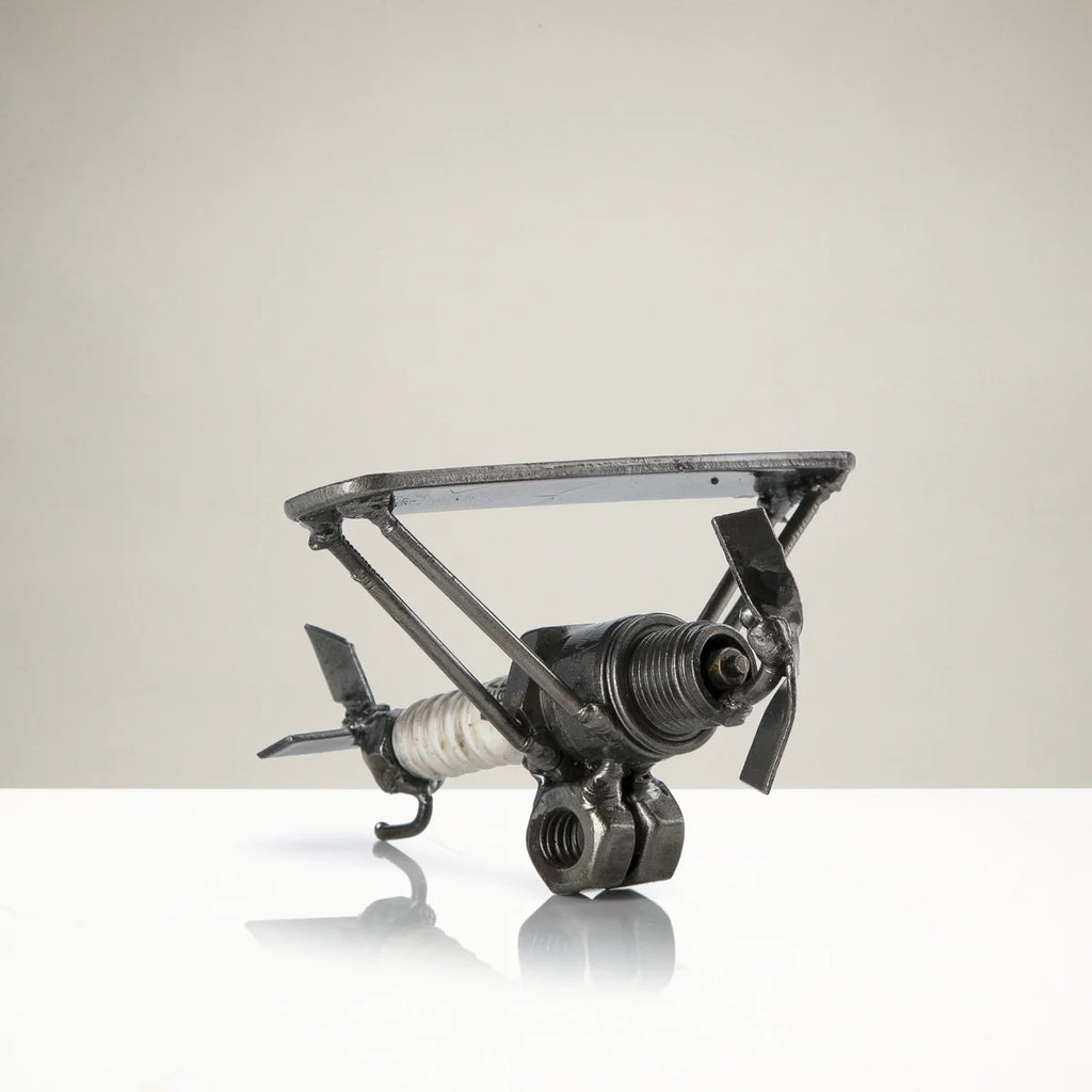 Airplane Inspired Recycled Metal Sculpture