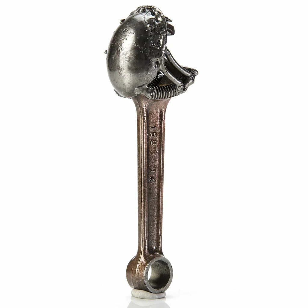 Alien Inspired Bottle Opener Recycled Metal Sculpture
