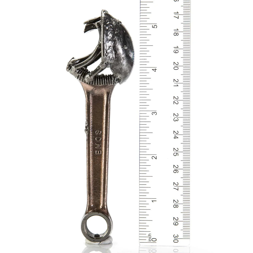 Alien Inspired Bottle Opener Recycled Metal Sculpture