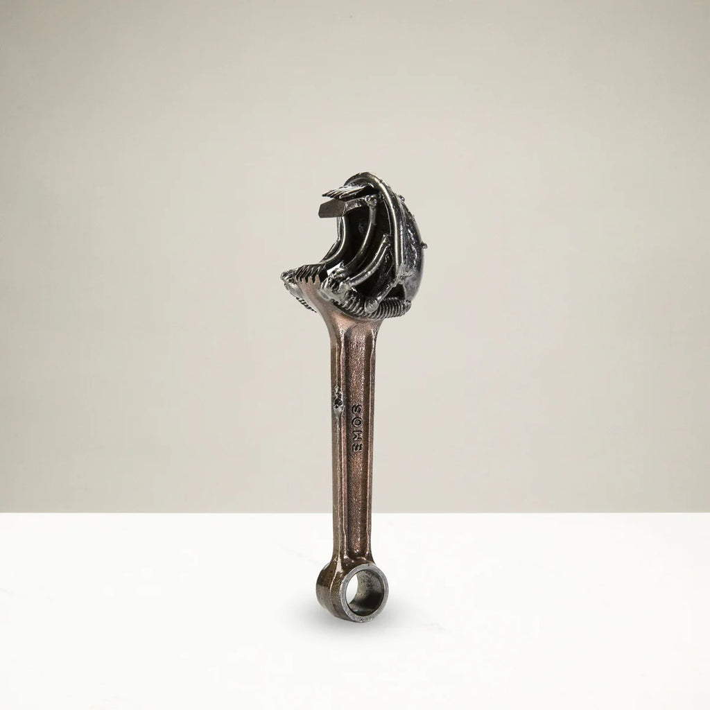 Alien Inspired Bottle Opener Recycled Metal Sculpture