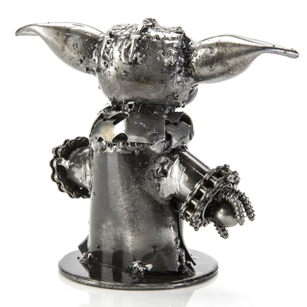 Baby Yoda Inspired Recycled Metal Sculpture