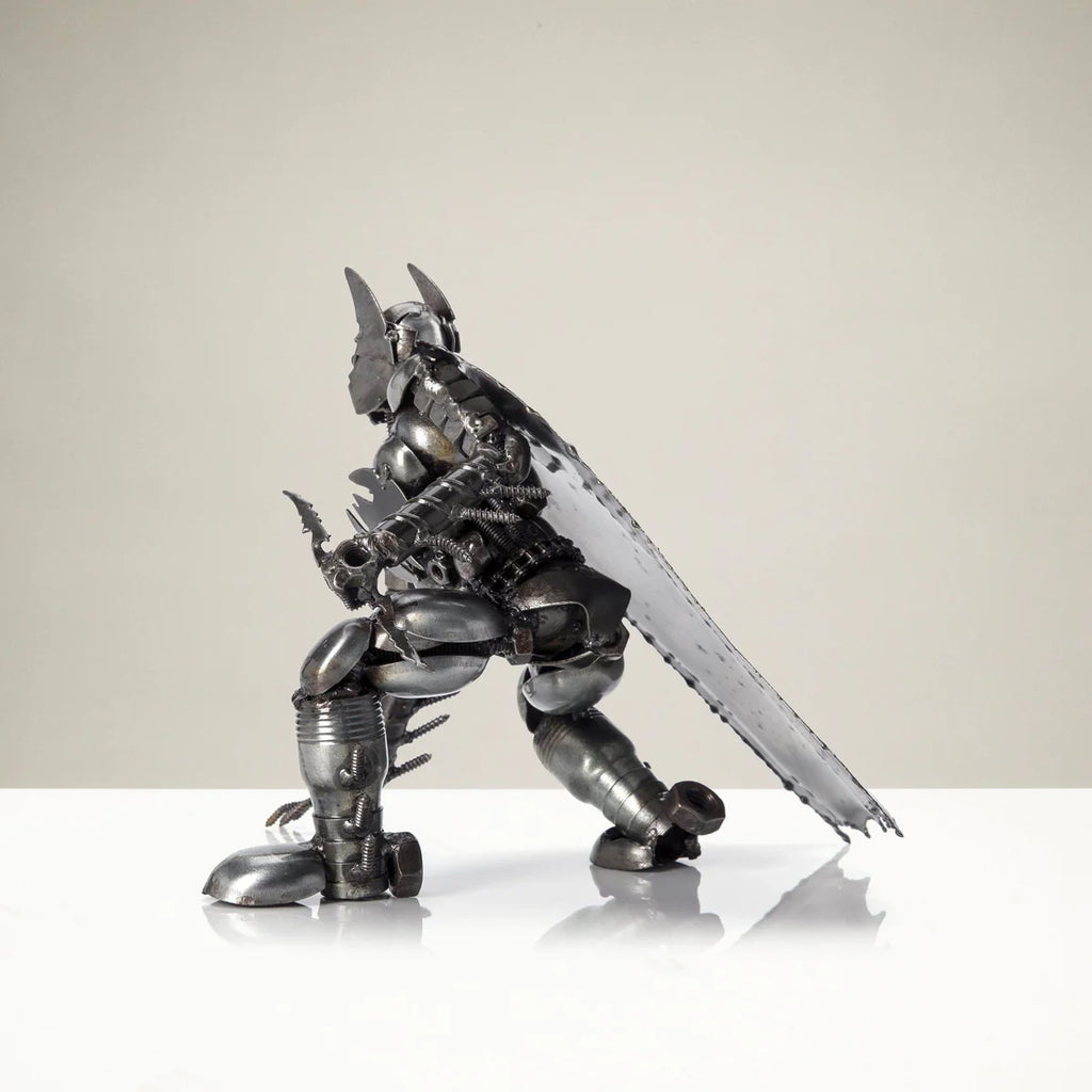 Batman with Batarang Inspired Recycled Metal Sculpture