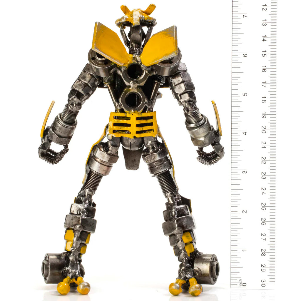 7" Bumblebee Inspired Recycled Metal Sculpture