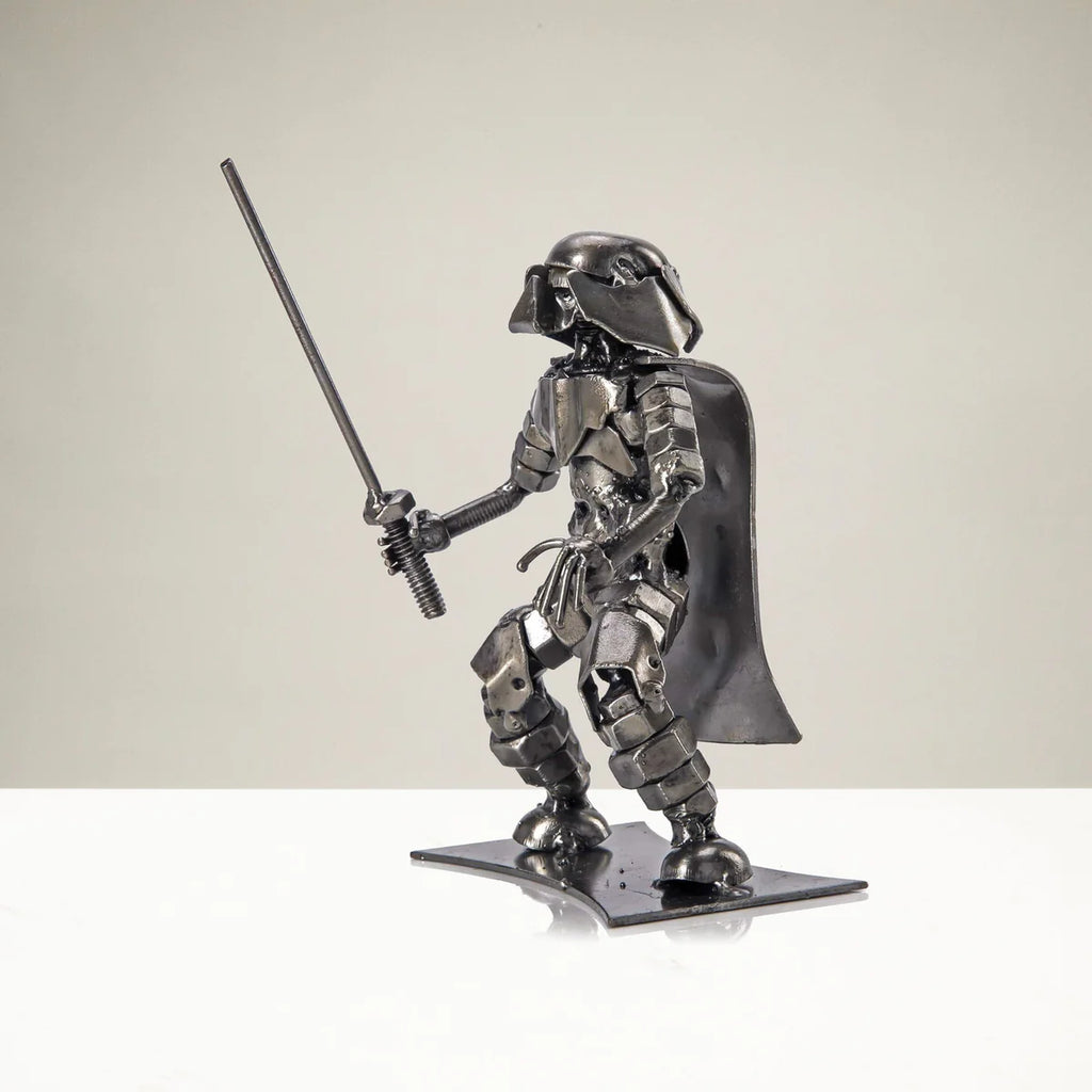 Darth Vader with Sword Inspired Recycled Metal Sculpture